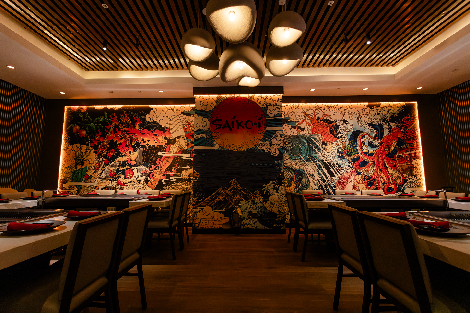 Dishes served at Saiko-i Sushi Lounge & Hibachi