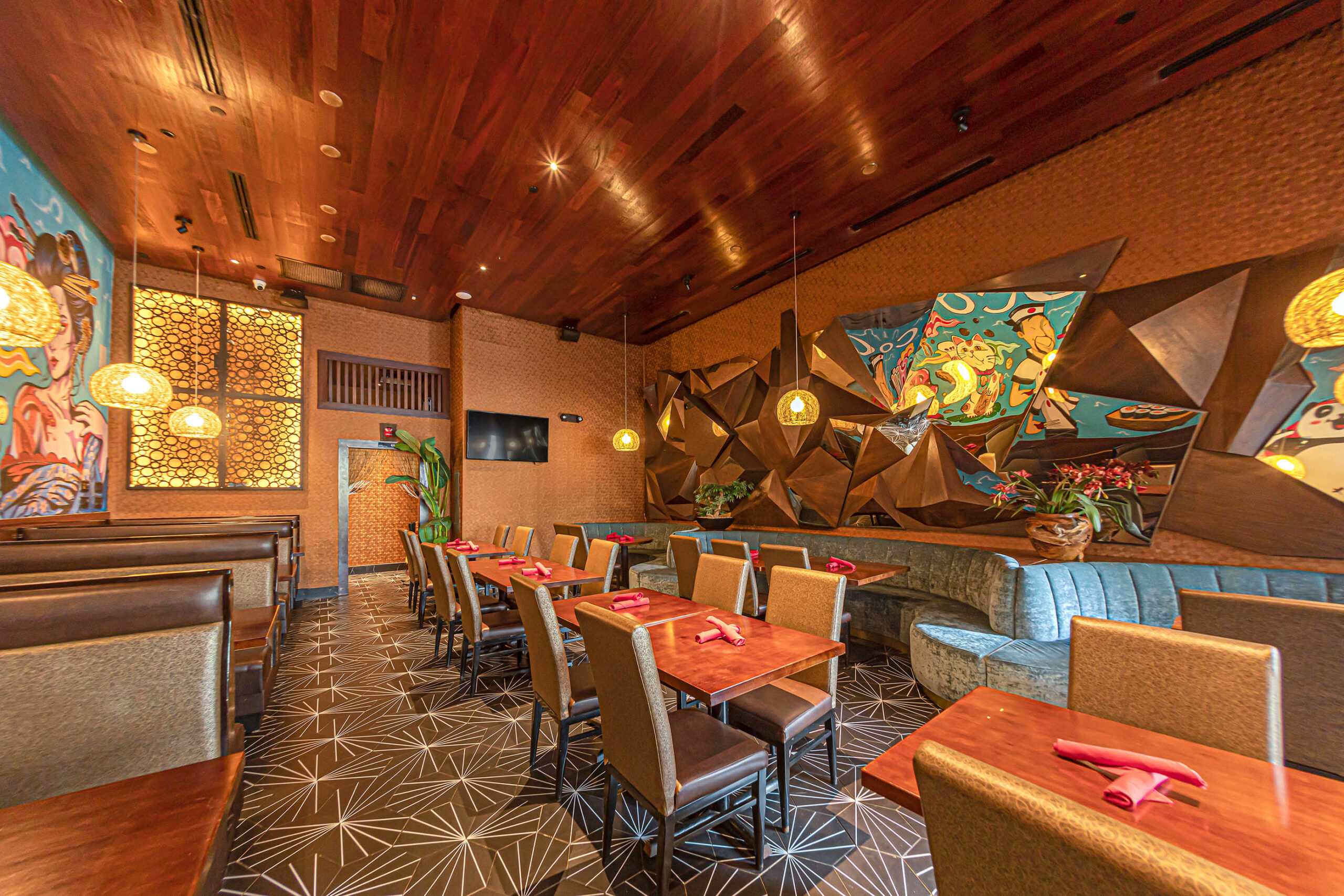 Dining area at Coco Sushi Lounge & Bar in Delray Beach